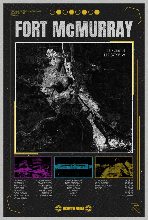 Fort McMurray Brutalist Glossy Poster