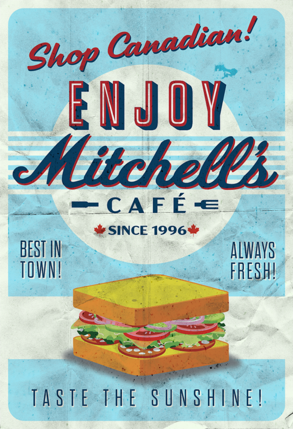 Framed Mitchell's Local Poster (LIMITED STOCK)