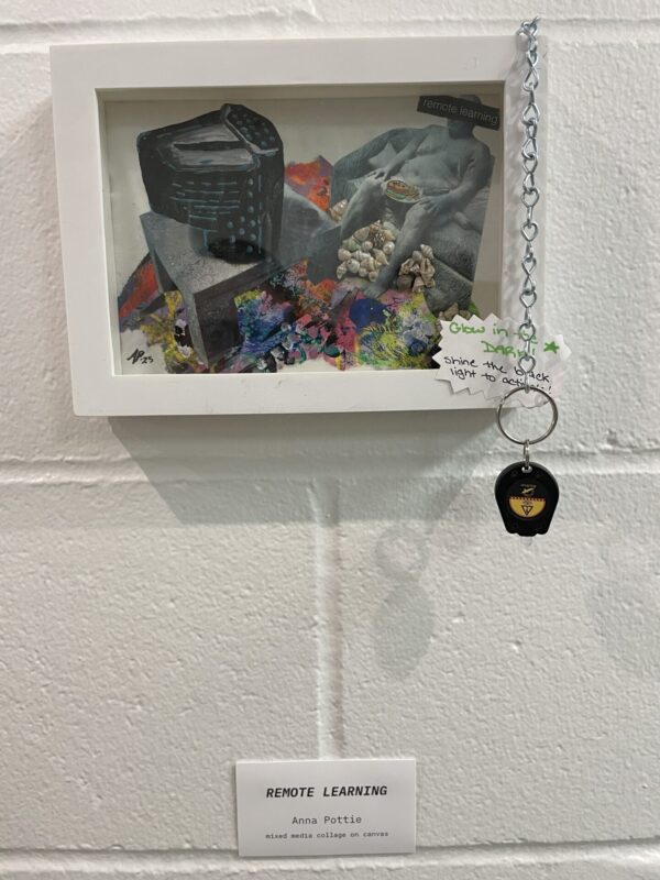 'Remote Learning' 6x8 Mixed-Media Collage