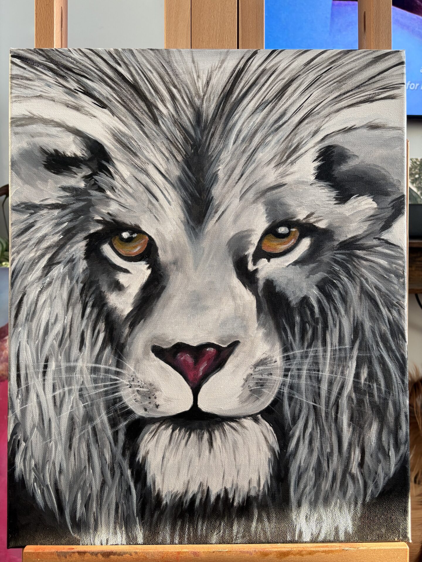 Heart of a Lion Original Acrylic Painting